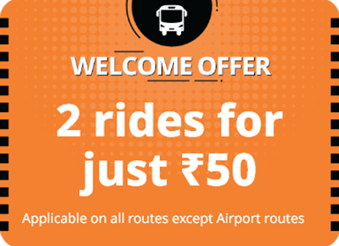 Welcome Offer - 2 Rides for Rs. 50 - Chalo Bus