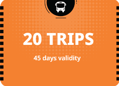 20 Trips for 45 Days - Chalo Bus